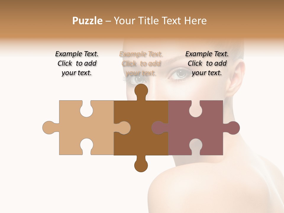 Front View Girl Skin PowerPoint Template