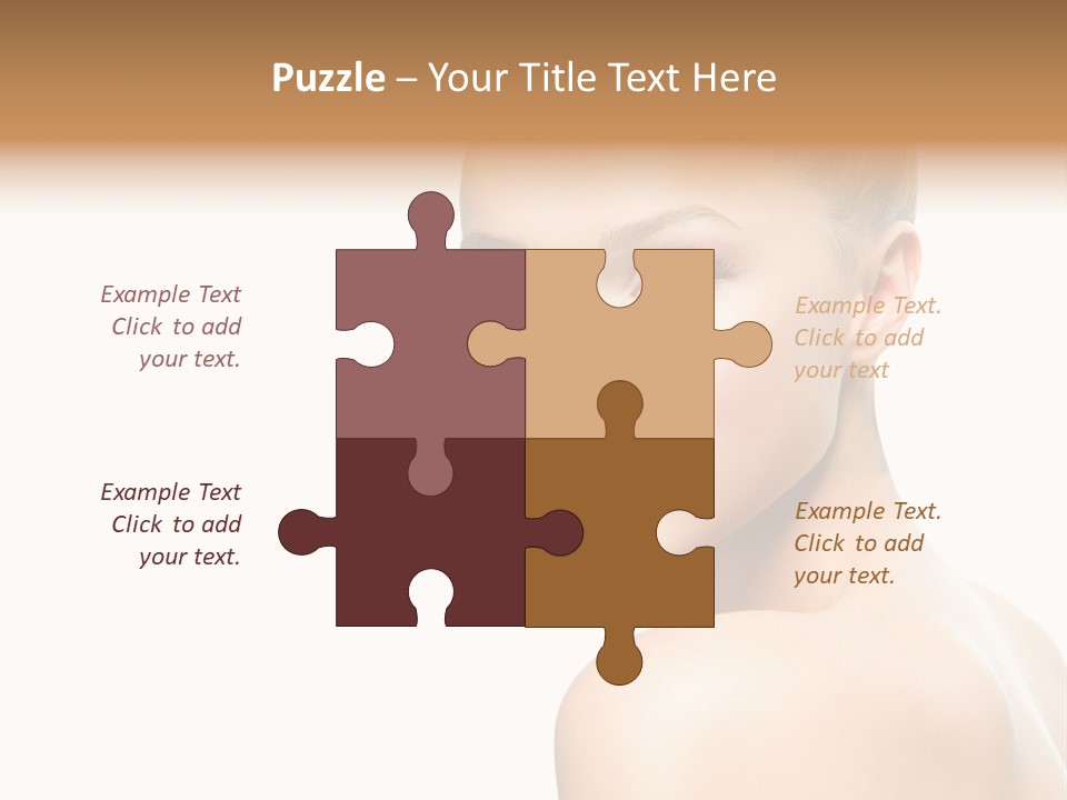 Front View Girl Skin PowerPoint Template