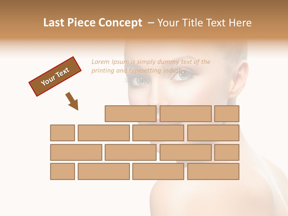 Front View Girl Skin PowerPoint Template