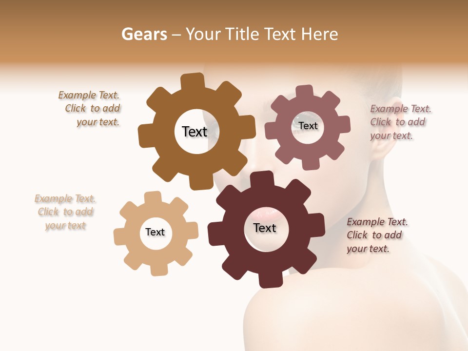 Front View Girl Skin PowerPoint Template