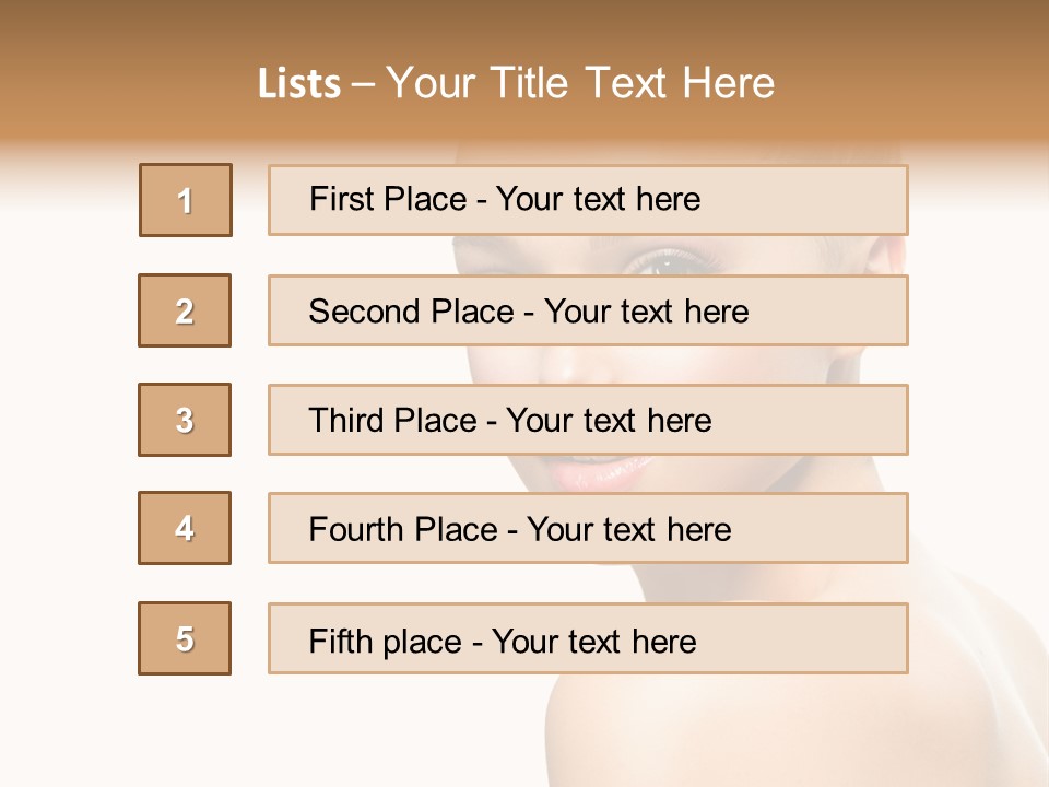 Front View Girl Skin PowerPoint Template