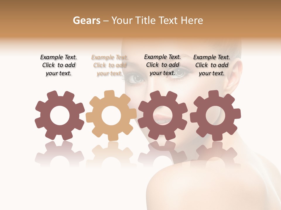 Front View Girl Skin PowerPoint Template