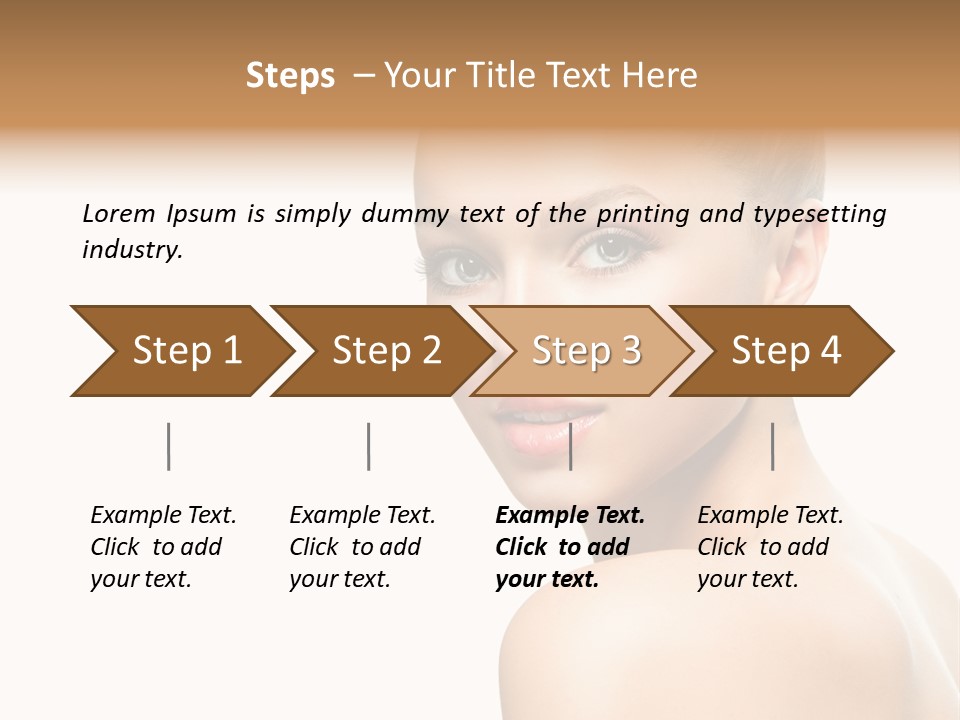 Front View Girl Skin PowerPoint Template