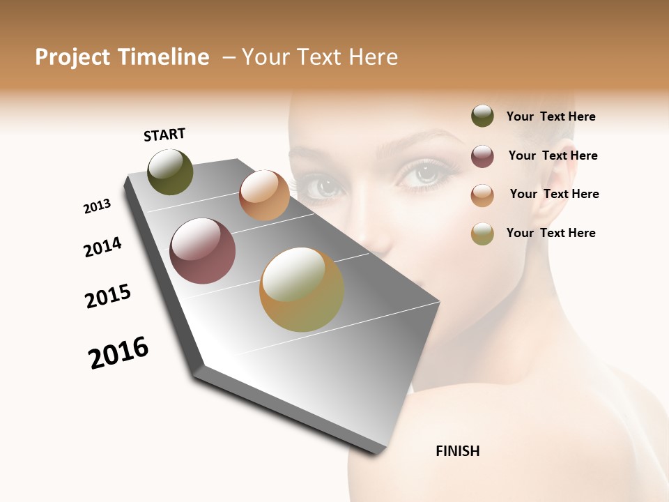 Front View Girl Skin PowerPoint Template