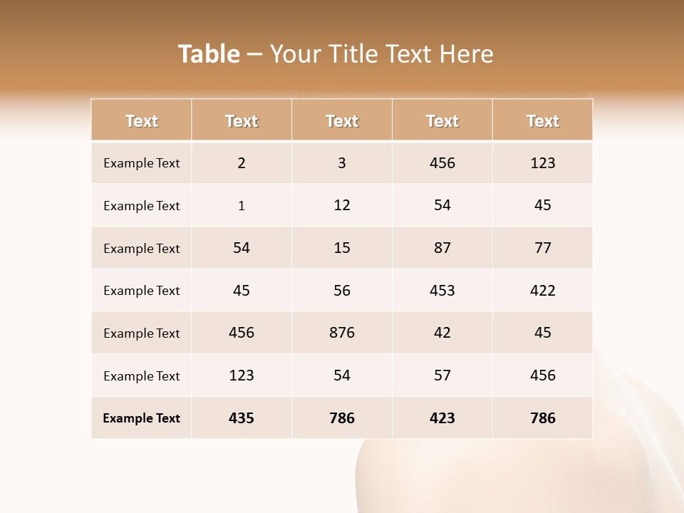 Front View Girl Skin PowerPoint Template