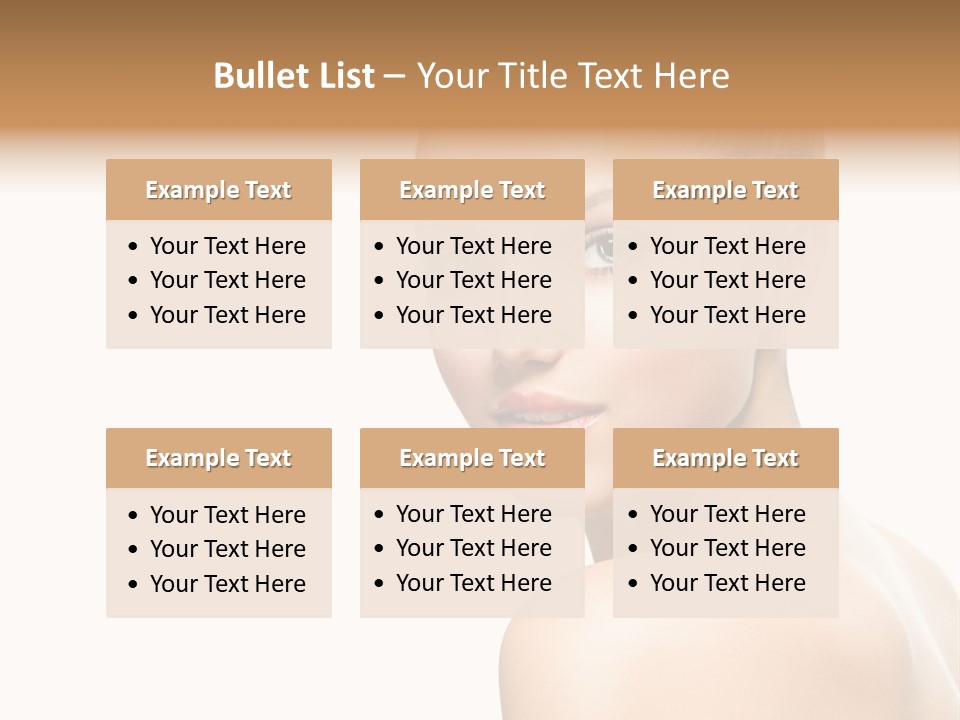 Front View Girl Skin PowerPoint Template