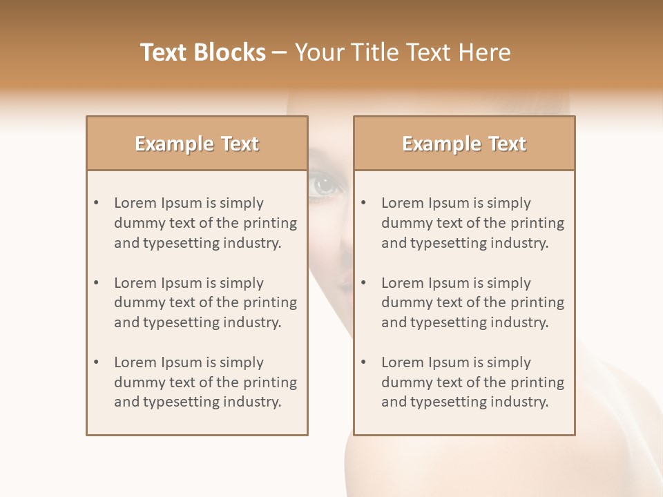 Front View Girl Skin PowerPoint Template