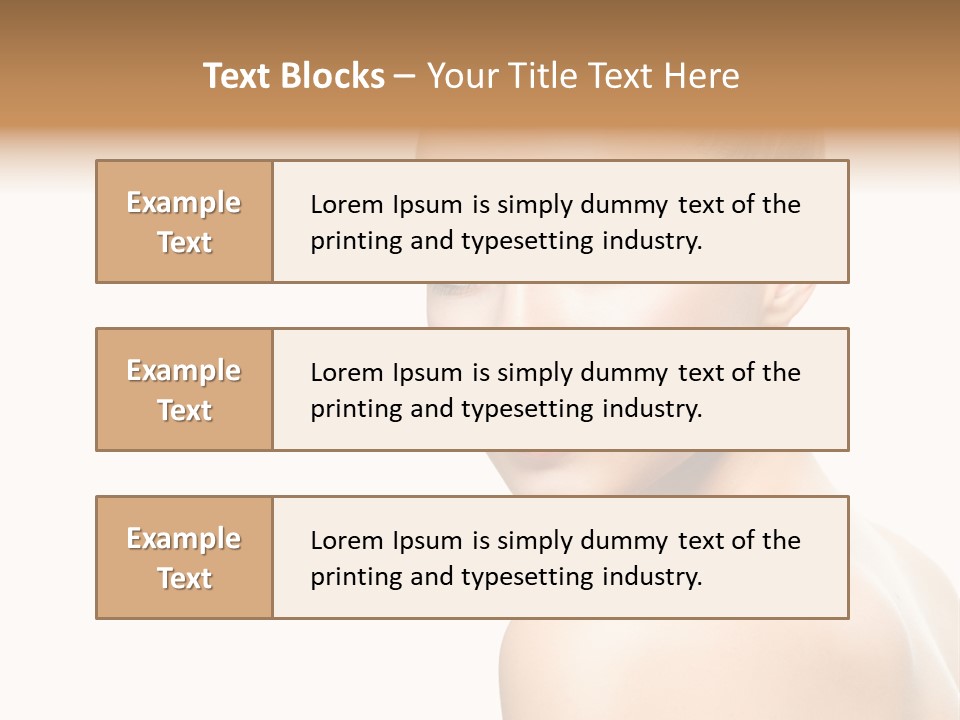 Front View Girl Skin PowerPoint Template
