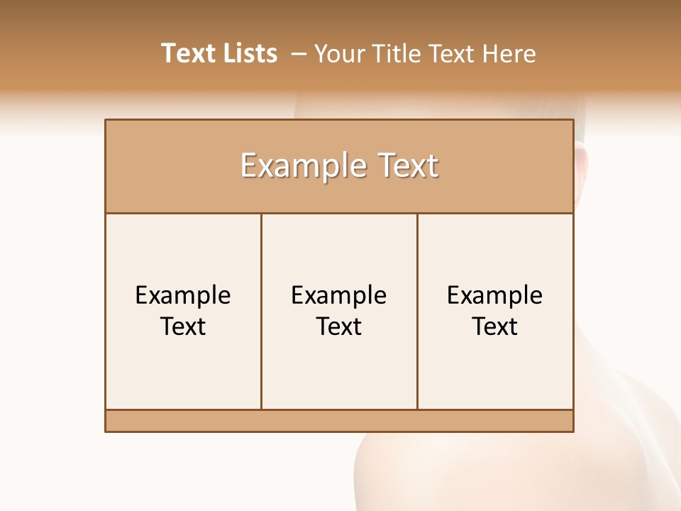 Front View Girl Skin PowerPoint Template