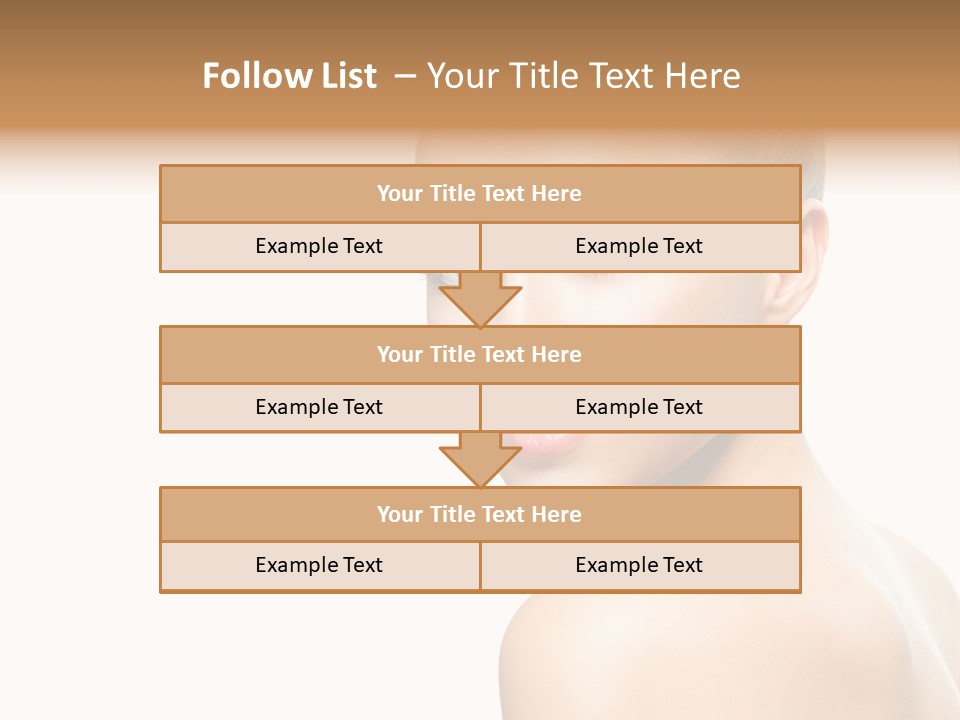 Front View Girl Skin PowerPoint Template