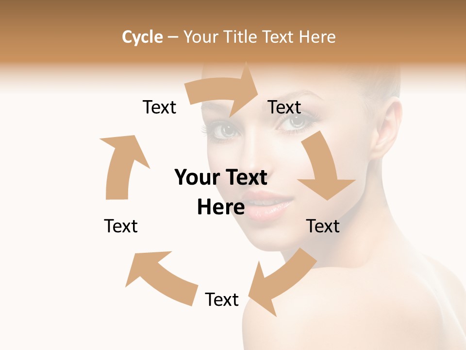 Front View Girl Skin PowerPoint Template