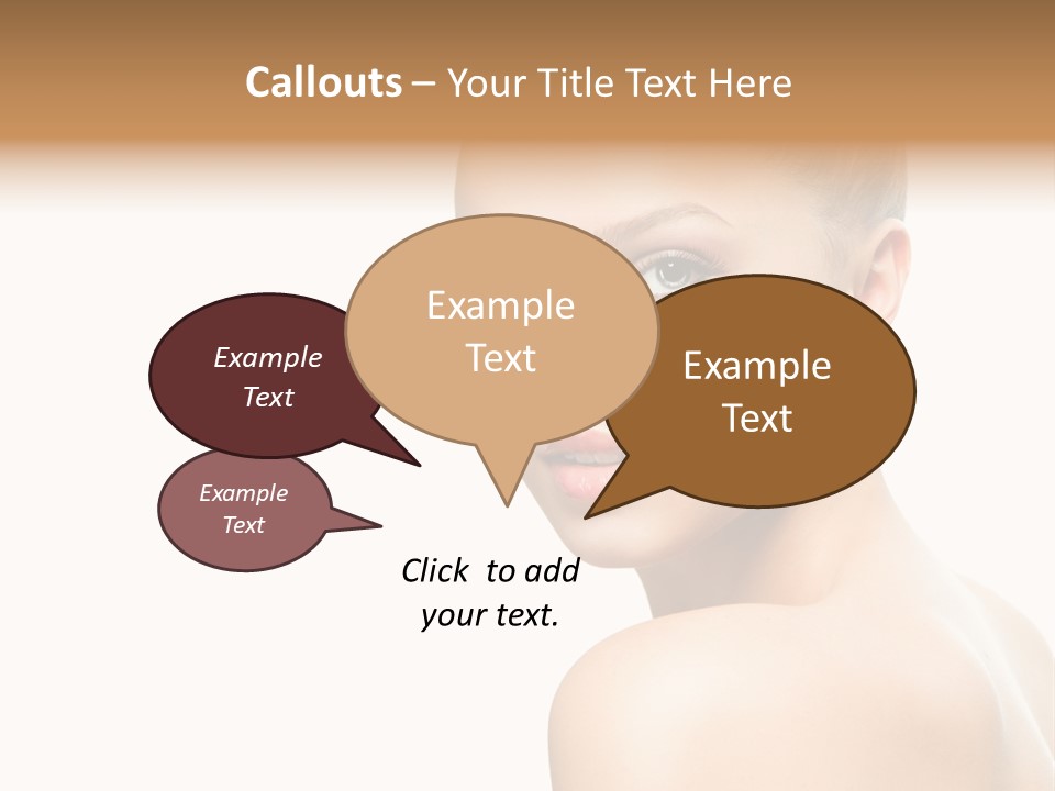 Front View Girl Skin PowerPoint Template