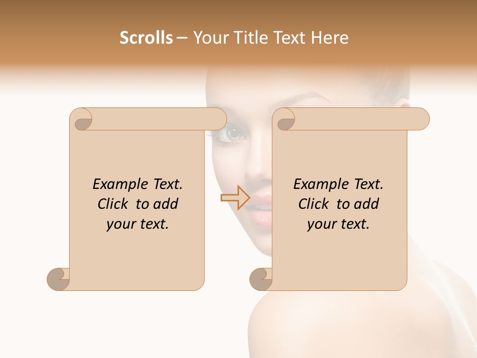 Front View Girl Skin PowerPoint Template