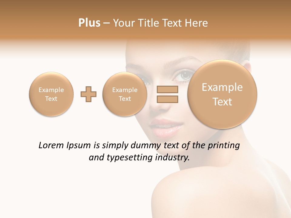 Front View Girl Skin PowerPoint Template