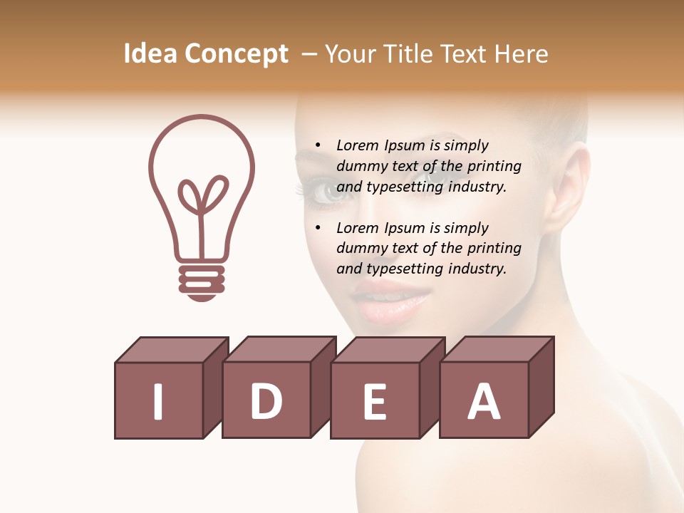 Front View Girl Skin PowerPoint Template