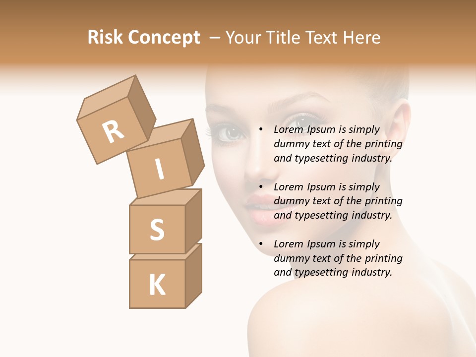 Front View Girl Skin PowerPoint Template