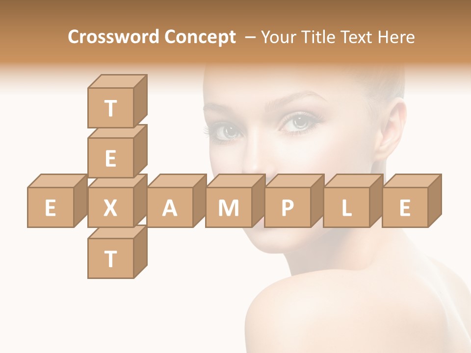 Front View Girl Skin PowerPoint Template