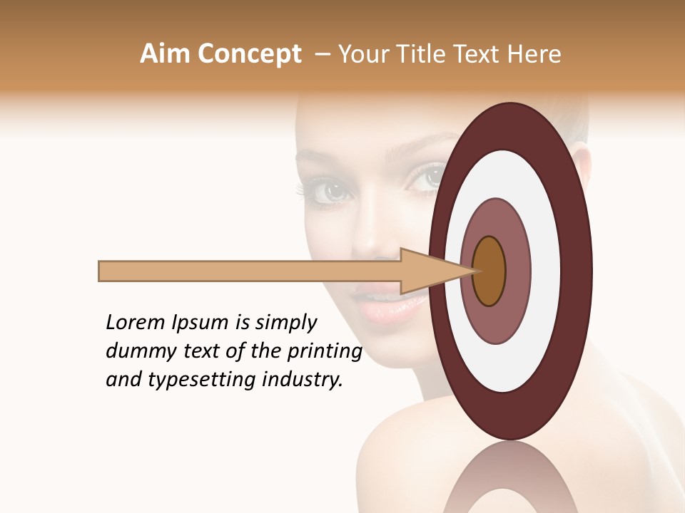 Front View Girl Skin PowerPoint Template