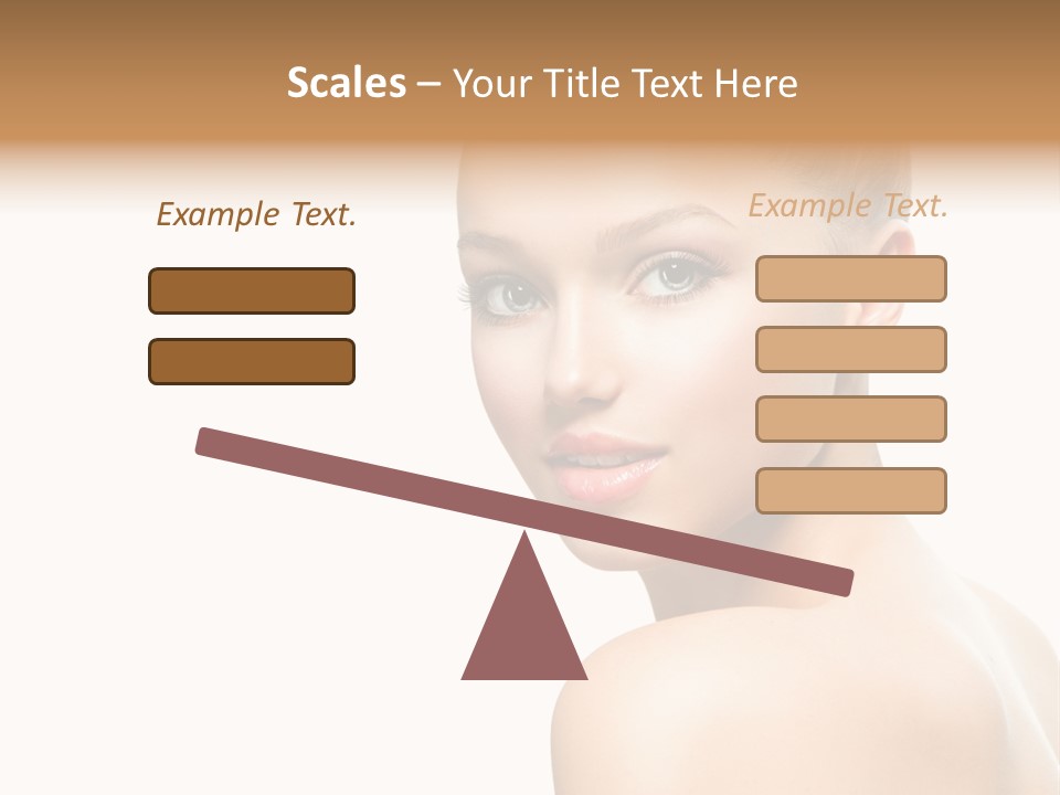 Front View Girl Skin PowerPoint Template