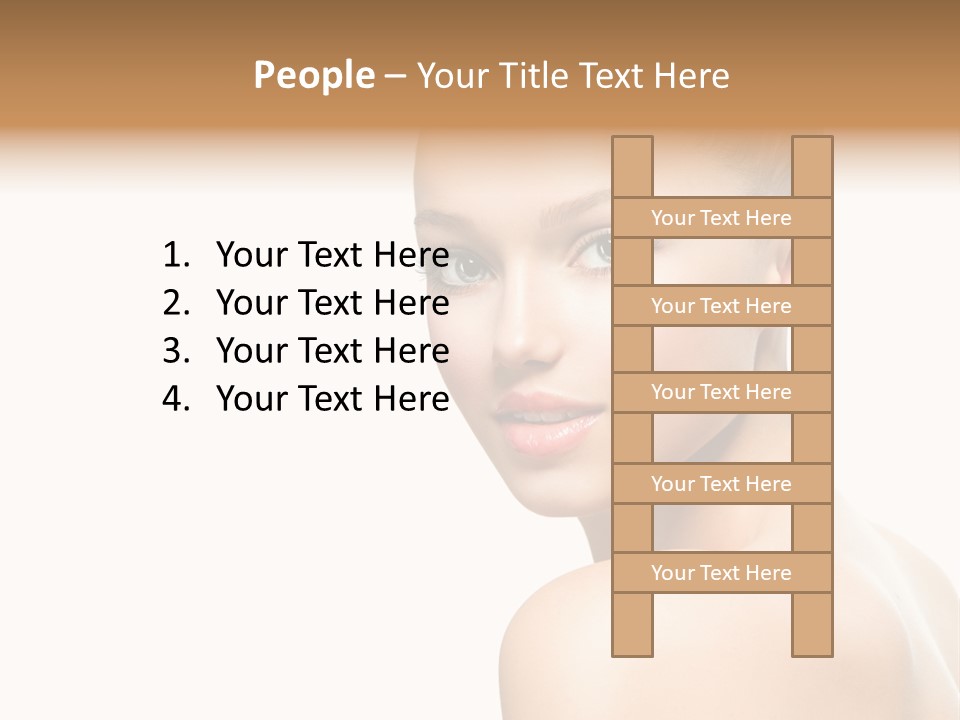 Front View Girl Skin PowerPoint Template