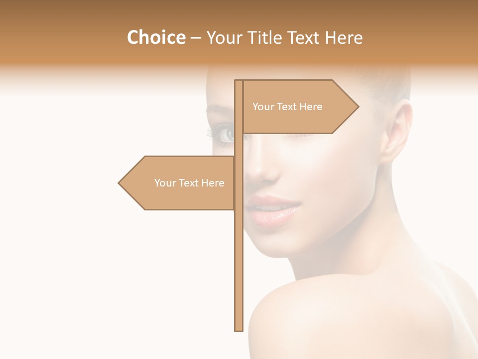 Front View Girl Skin PowerPoint Template