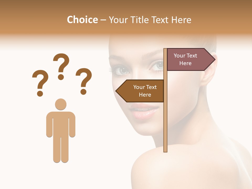 Front View Girl Skin PowerPoint Template