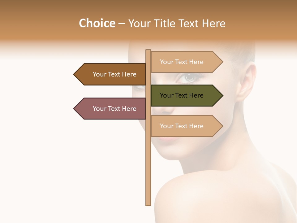 Front View Girl Skin PowerPoint Template