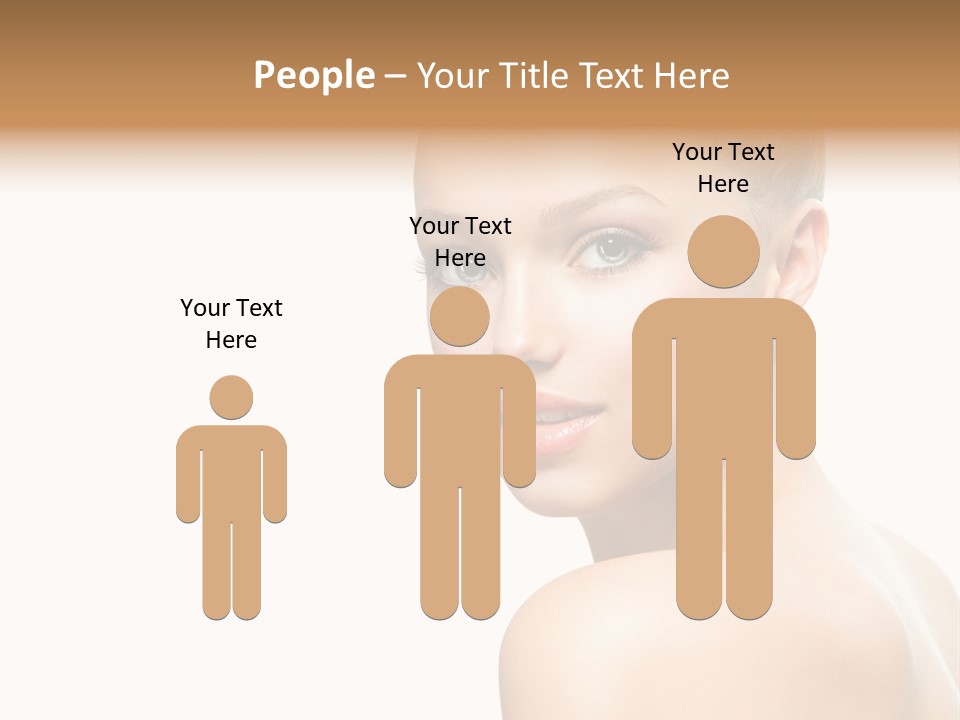 Front View Girl Skin PowerPoint Template