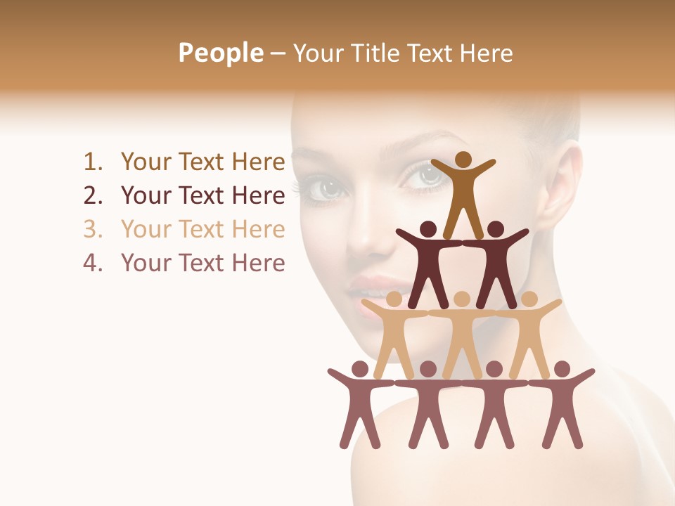 Front View Girl Skin PowerPoint Template