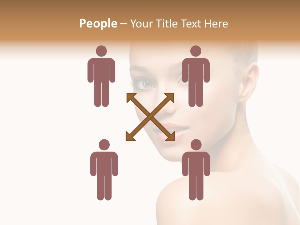 Front View Girl Skin PowerPoint Template