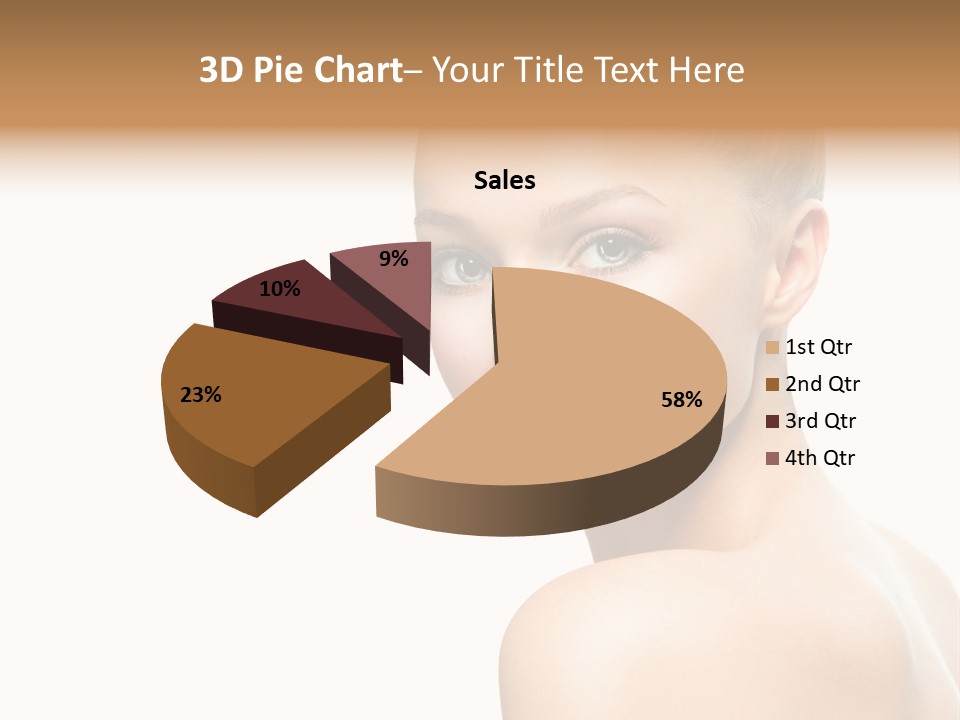 Front View Girl Skin PowerPoint Template