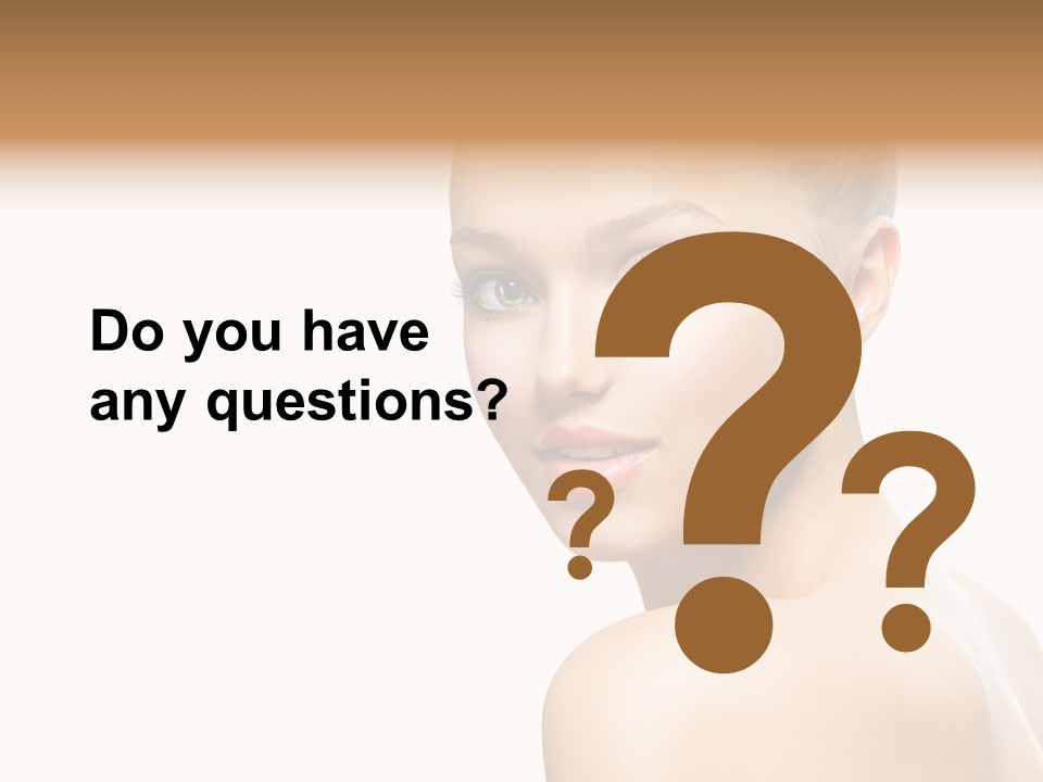 Front View Girl Skin PowerPoint Template