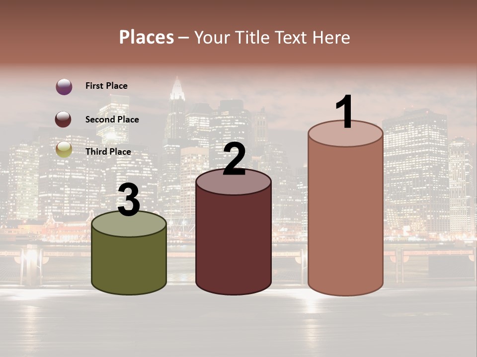 Geometric City Downtownmanhattan PowerPoint Template