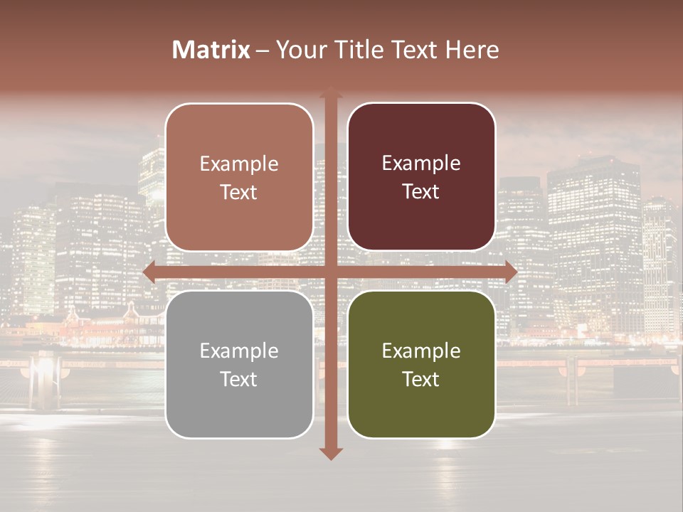 Geometric City Downtownmanhattan PowerPoint Template