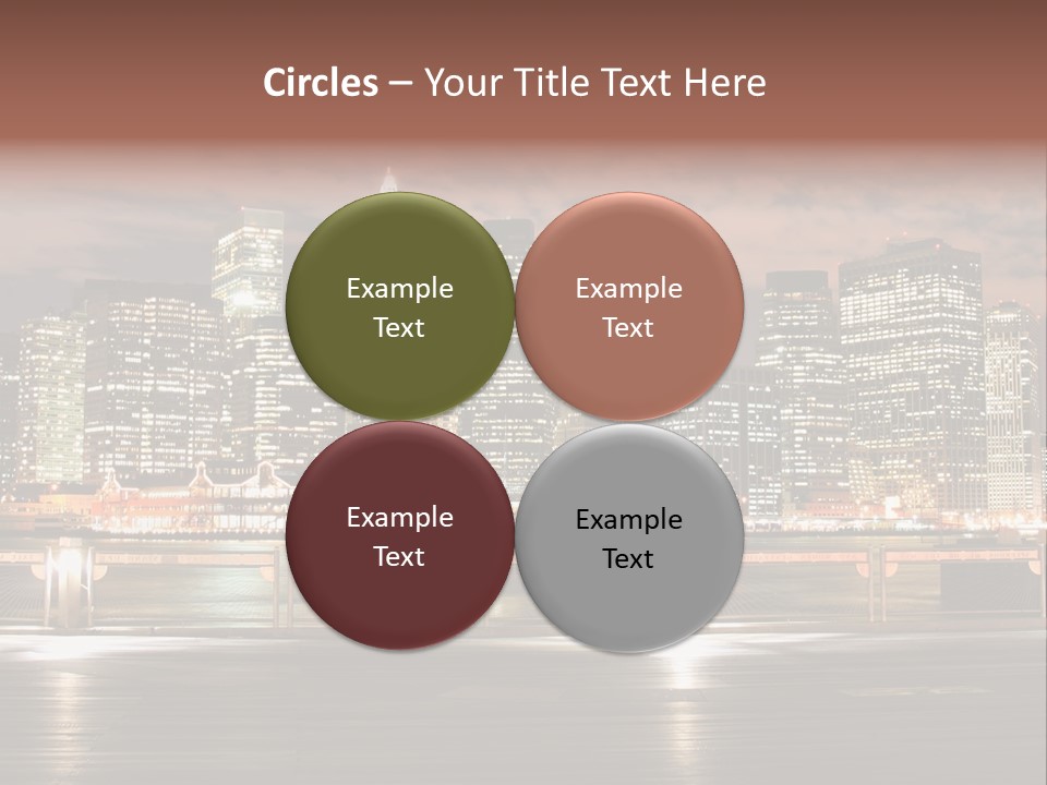 Geometric City Downtownmanhattan PowerPoint Template