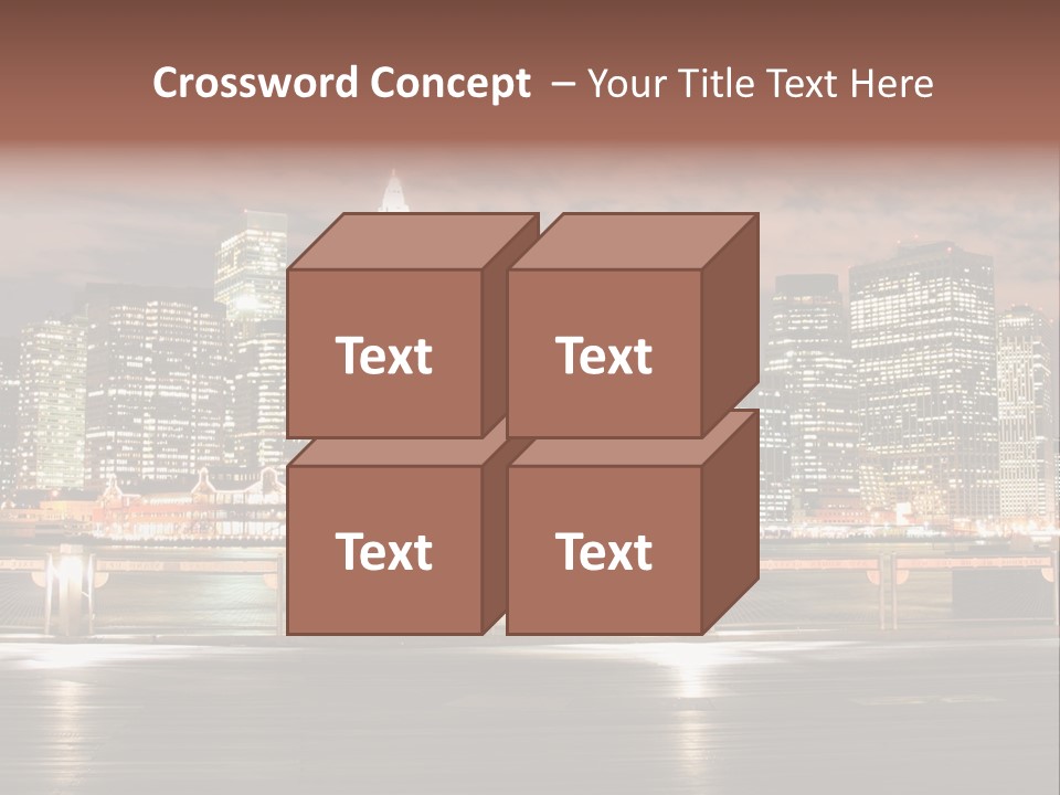 Geometric City Downtownmanhattan PowerPoint Template