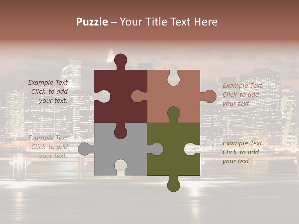 Geometric City Downtownmanhattan PowerPoint Template