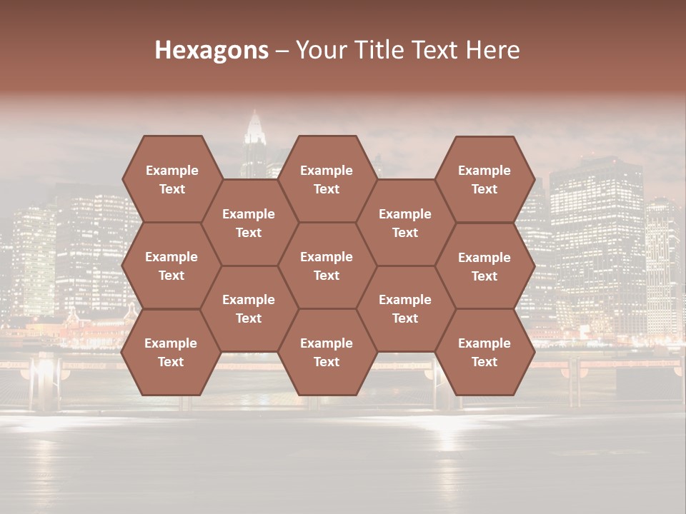 Geometric City Downtownmanhattan PowerPoint Template