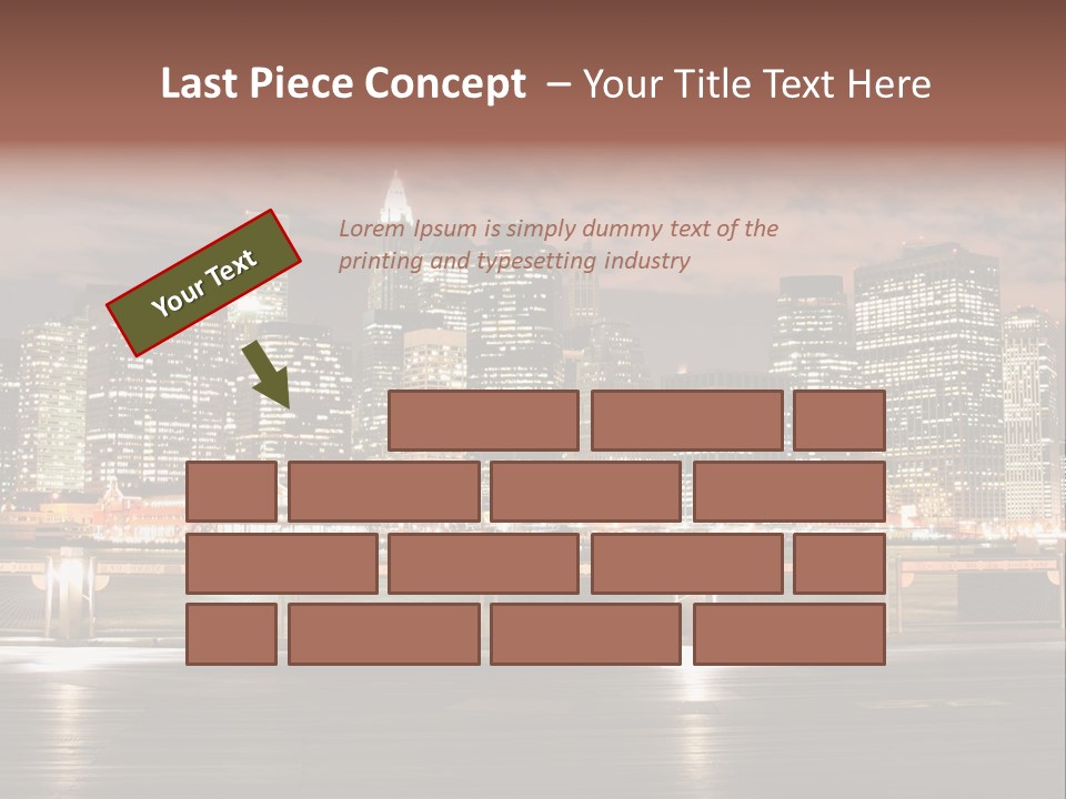 Geometric City Downtownmanhattan PowerPoint Template