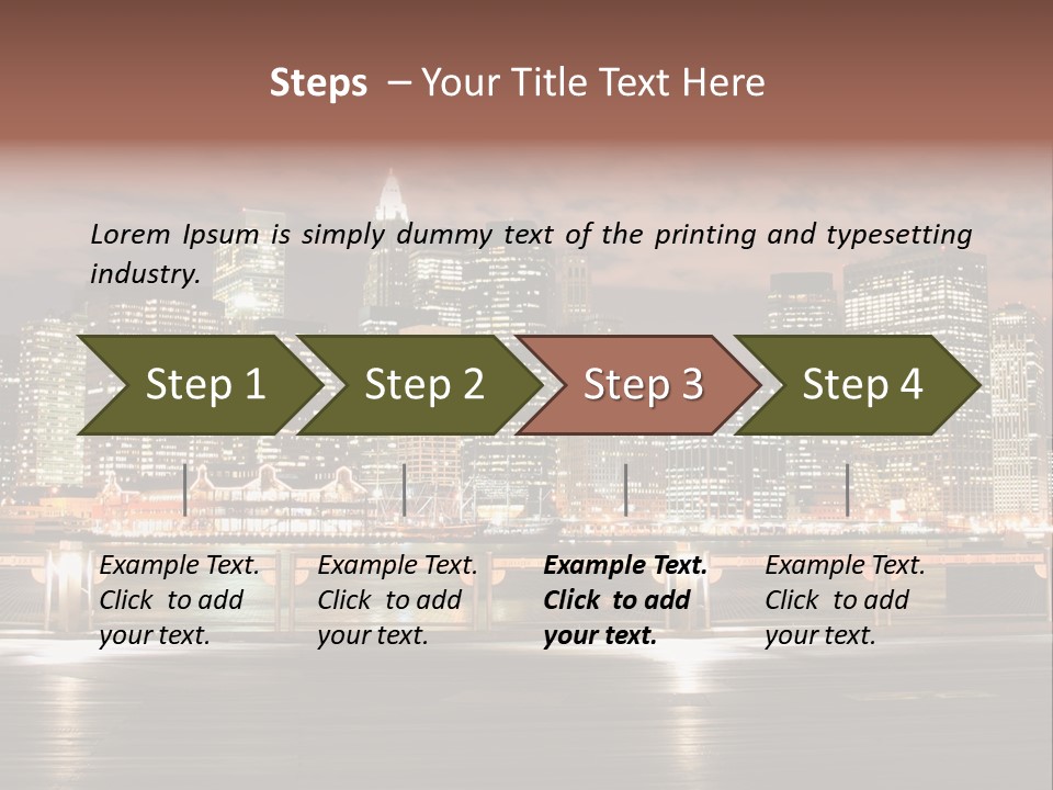 Geometric City Downtownmanhattan PowerPoint Template