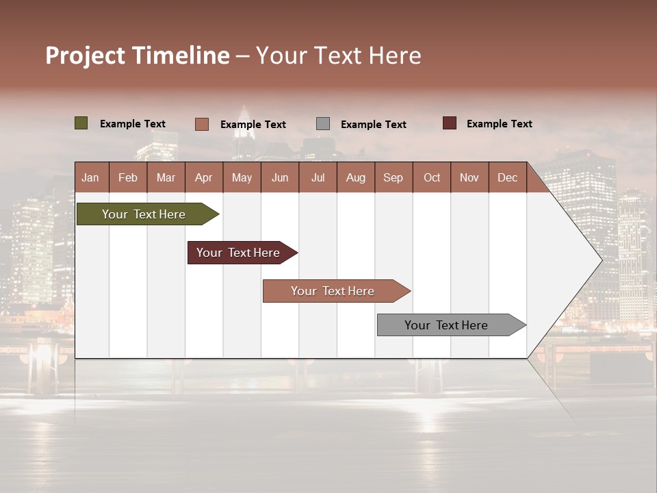Geometric City Downtownmanhattan PowerPoint Template