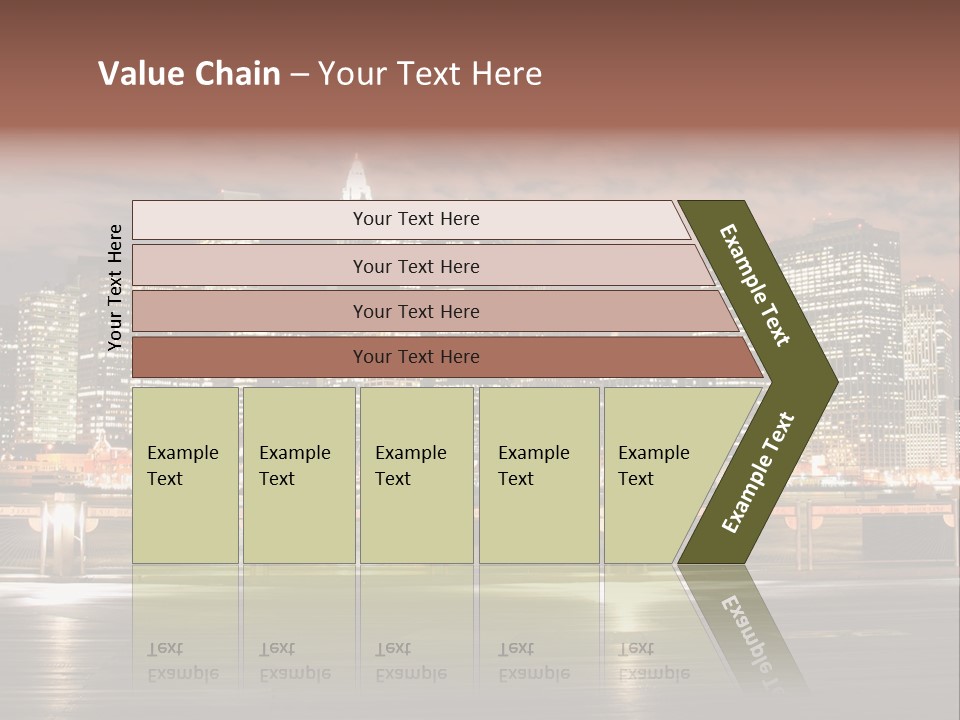 Geometric City Downtownmanhattan PowerPoint Template