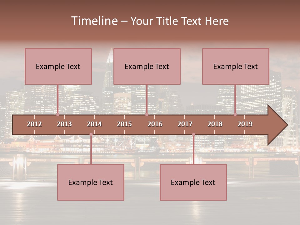Geometric City Downtownmanhattan PowerPoint Template