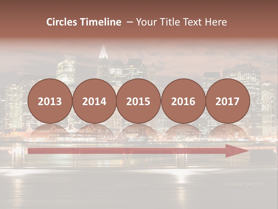 Geometric City Downtownmanhattan PowerPoint Template