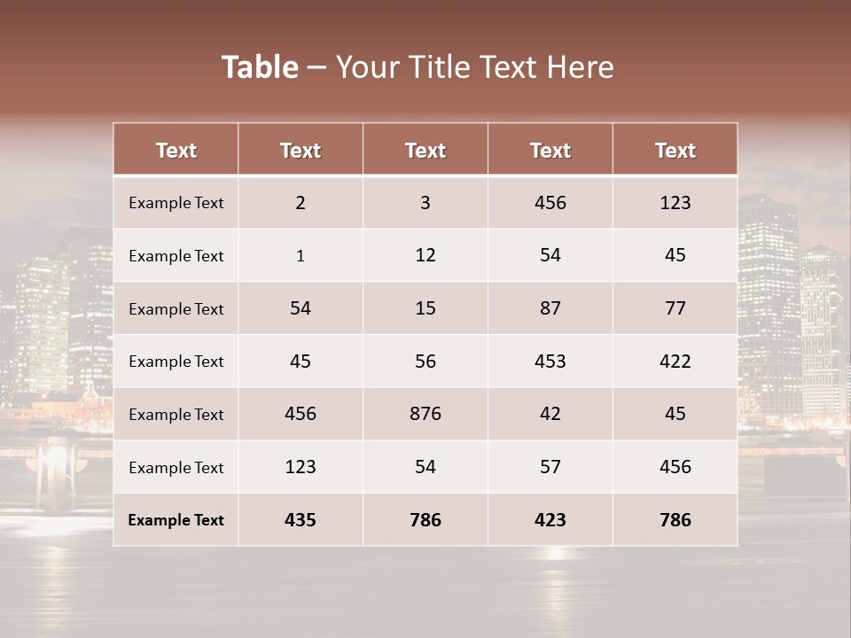Geometric City Downtownmanhattan PowerPoint Template