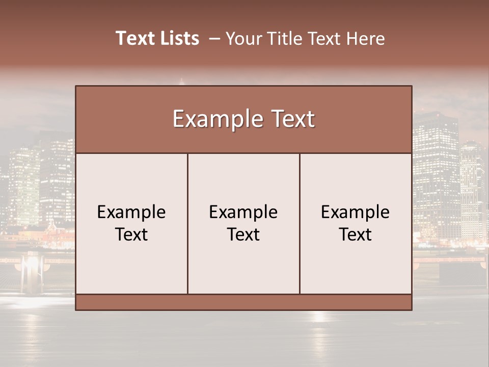 Geometric City Downtownmanhattan PowerPoint Template