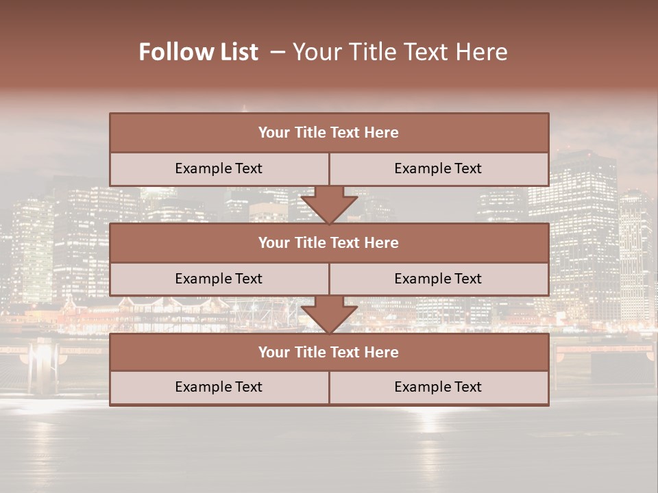 Geometric City Downtownmanhattan PowerPoint Template
