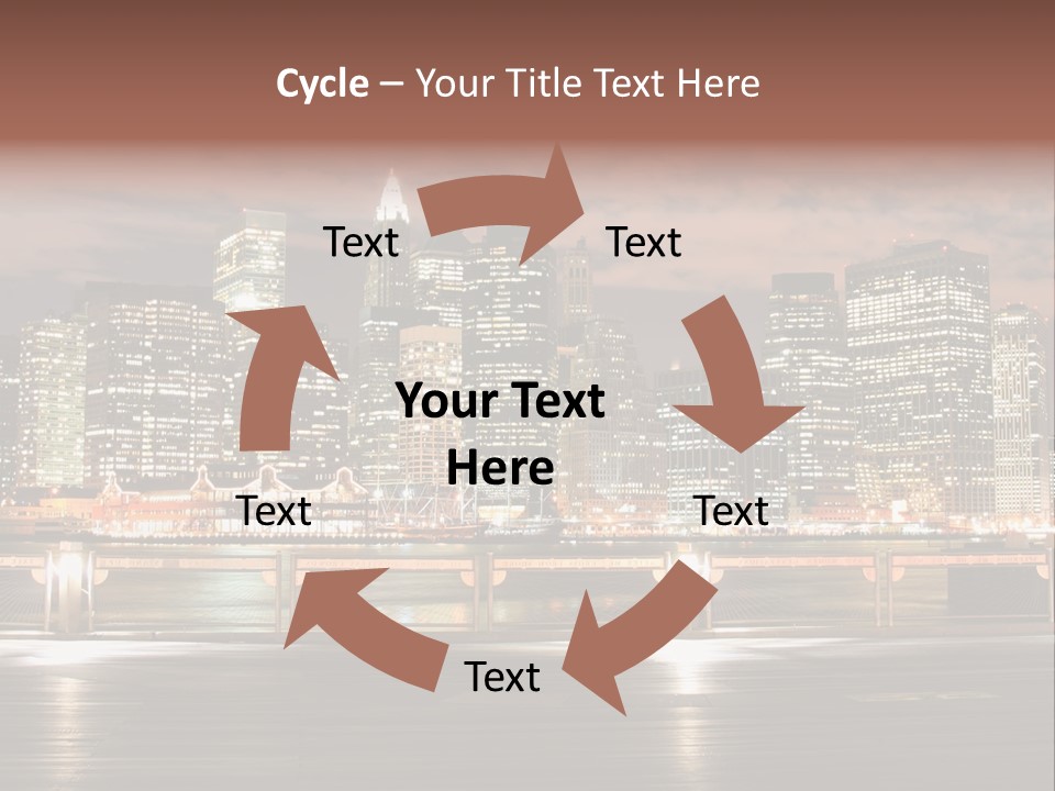 Geometric City Downtownmanhattan PowerPoint Template