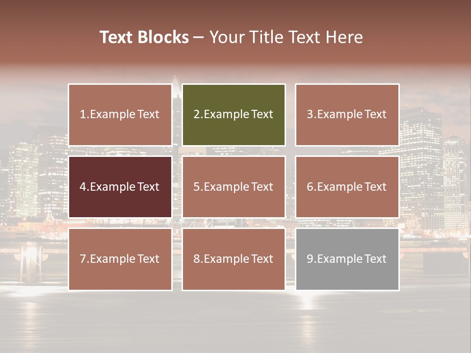 Geometric City Downtownmanhattan PowerPoint Template