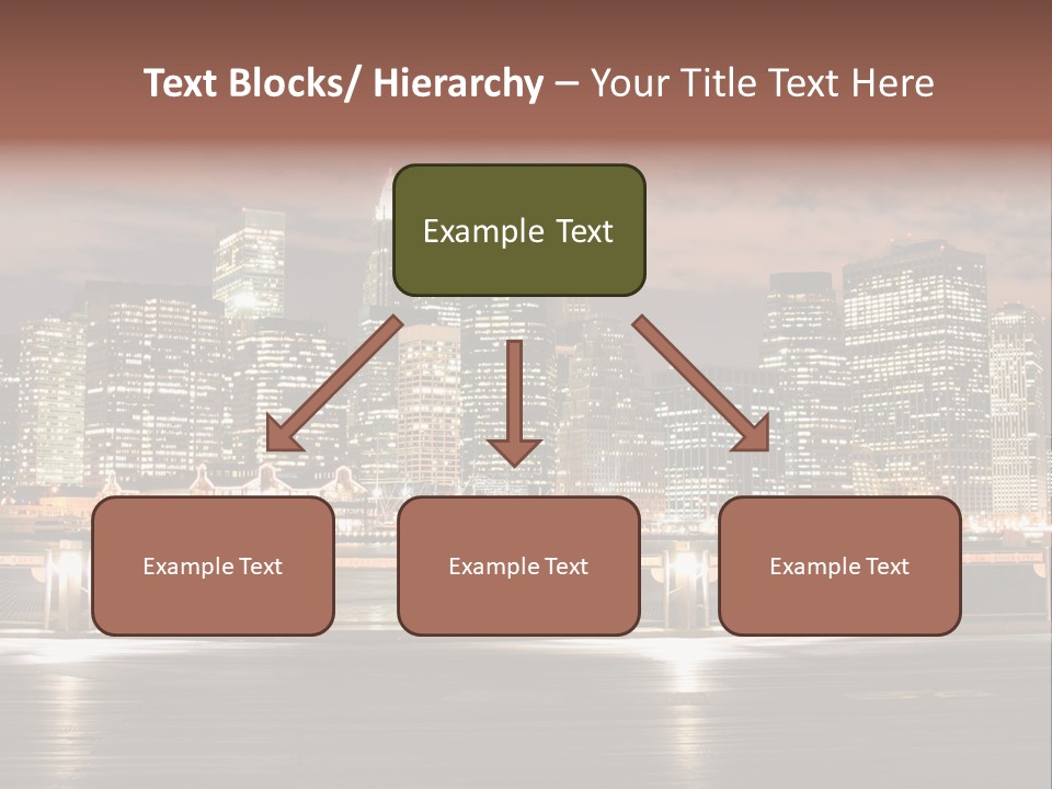 Geometric City Downtownmanhattan PowerPoint Template